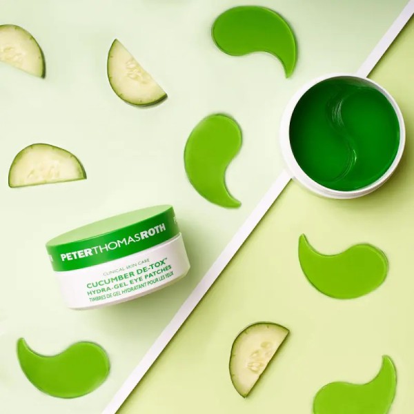 Peter Thomas Roth Cucumber De-tox Hydra-gel Eye Patches Охлаждающие гидрогелевые патчи для кожи вокруг глаз с экстрактом огурца