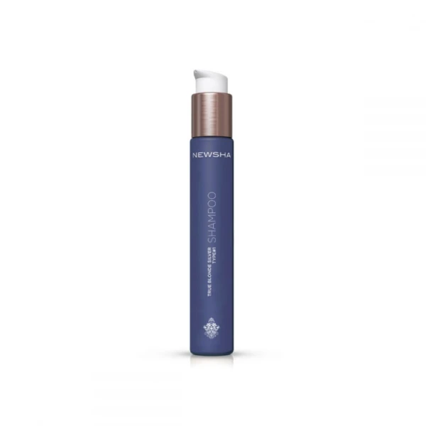 True Blonde Silver Type #1 Shampoo Сріблястий Шампунь з Високоякісним Синім Пігментом від Темно-русявого до Світло-русявого Волосся Newsha