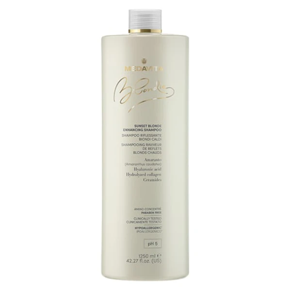 Укрепляющий Шампунь для Усиления Теплых Оттенков Блонда Medavita Sunset Blonde Enhancing Shampoo