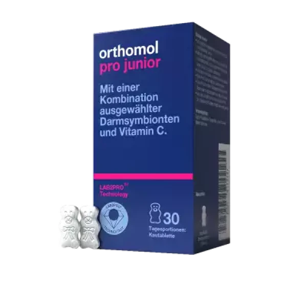 Orthomol Pro Junior (жувальні таблетки у вигляді ведмедиків зі смаком полуниці)