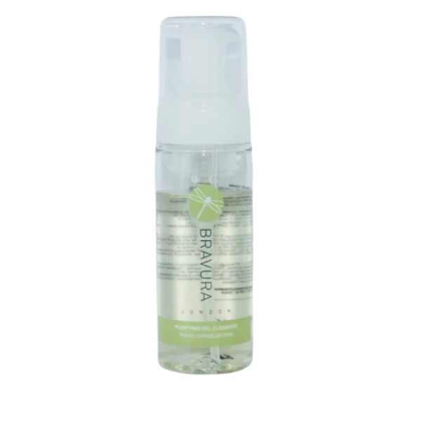 Очищаючий Гель з AHA та BHA Кислотами та Ензимами Bravura London Purifying Gel Cleanser (Salicylic & Glycolic Acid)