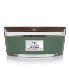 Ароматическая свеча с нотами мяты и дуба Woodwick Mint leaves & Oak
