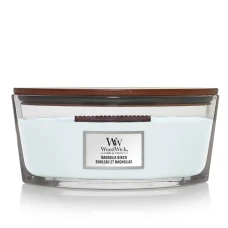 Ароматическая свеча с нотами магнолии и берёзы Woodwick Magnolia birch