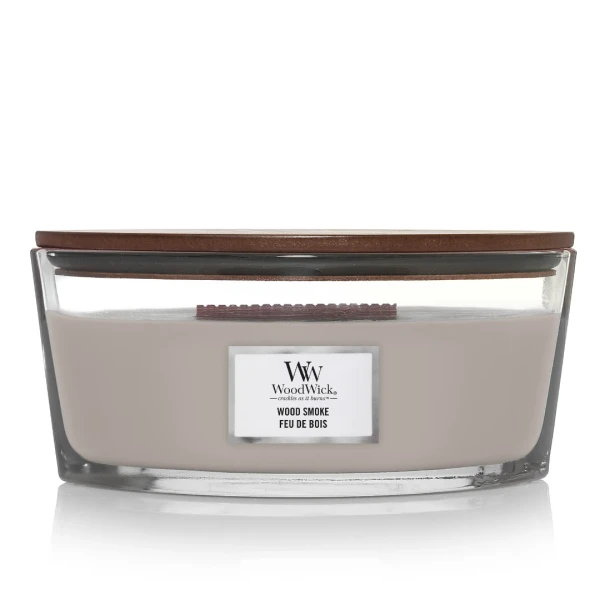 Ароматическая свеча с ароматом кедра и тлеющих углей Woodwick Wood Smoke