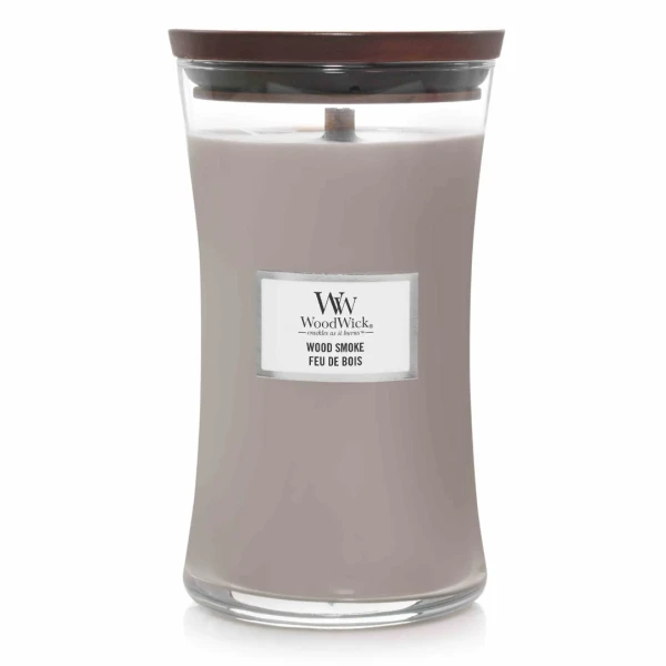 Ароматическая свеча с ароматом кедра и тлеющих углей Woodwick Wood Smoke