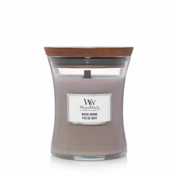 Ароматическая свеча с ароматом кедра и тлеющих углей Woodwick Wood Smoke