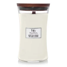 Ароматическая свеча с нежным ароматом Woodwick White Tea & Jasmine
