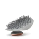 Manta Pulse Brush Grey Массажная щетка для волос серая с держателем
