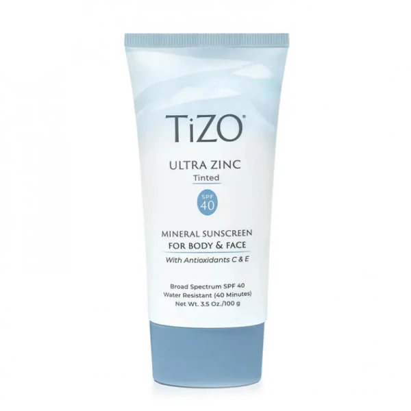 Tizo Ultra zinc body & face tinted SPF 40 Мінеральний сонцезахисний крем для обличчя та тіла тонуючий