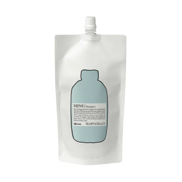 DAVINES REFILL MINU SHAMPOO 500ml - Шампунь для блиску та збереження косметичного кольору волосся