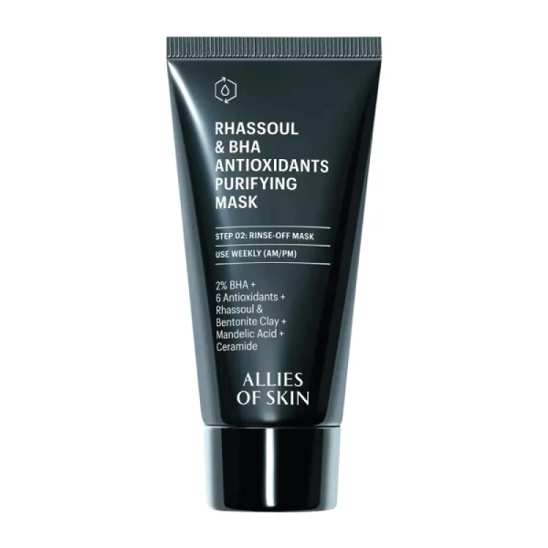 Allies of Skin Rhassoul & BHA Antioxidants Purifying Mask 50 ml - Маска очищуюча для обличчя